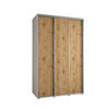 SCHWEBETÜRENSCHRANK 235,2/160/45 3-türig - Silberfarben/Eiche Artisan, Holz/Metall (160/235/45cm) - Abiks Möbel
