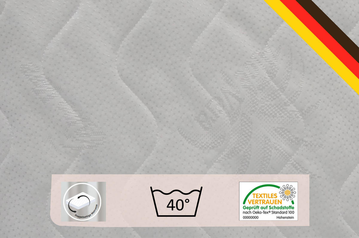 TASCHENFEDERKERNMATRATZE Comfort, 7 ZONEN, 120x200x26 cm, H3/H4, Aloe Vera - Weiß, Textil (120/200cm) - Marpur