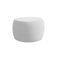 POUF Bouclé Stoff Grau - Silberfarben/Schwarz, Kunststoff/Textil (76/44/67cm) - Makamii