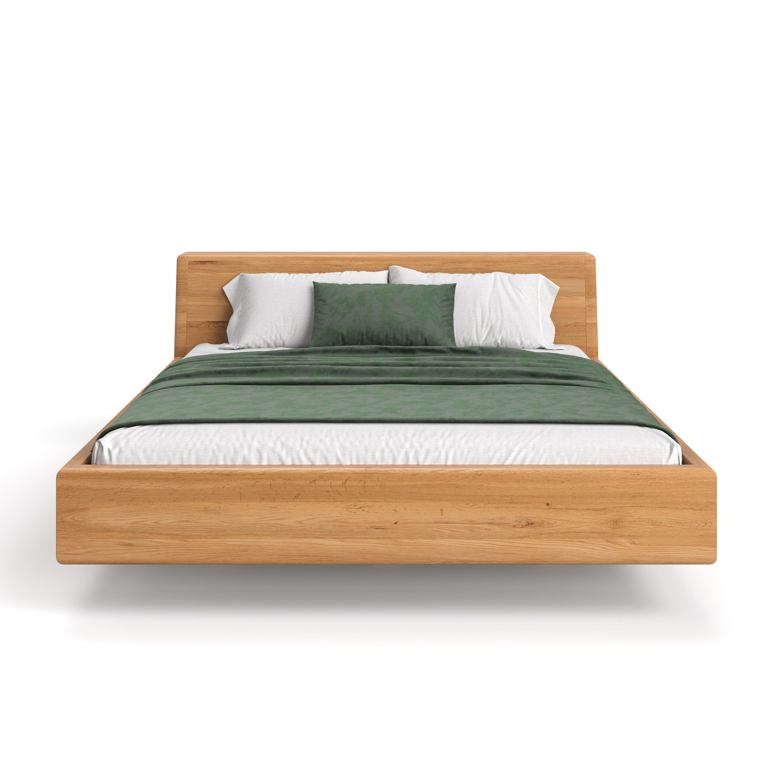 MASSIVHOLZBETT Calma Tilt aus Eiche 200x200 cm - Eichefarben/Braun, Holz (200/200cm) - Danzz