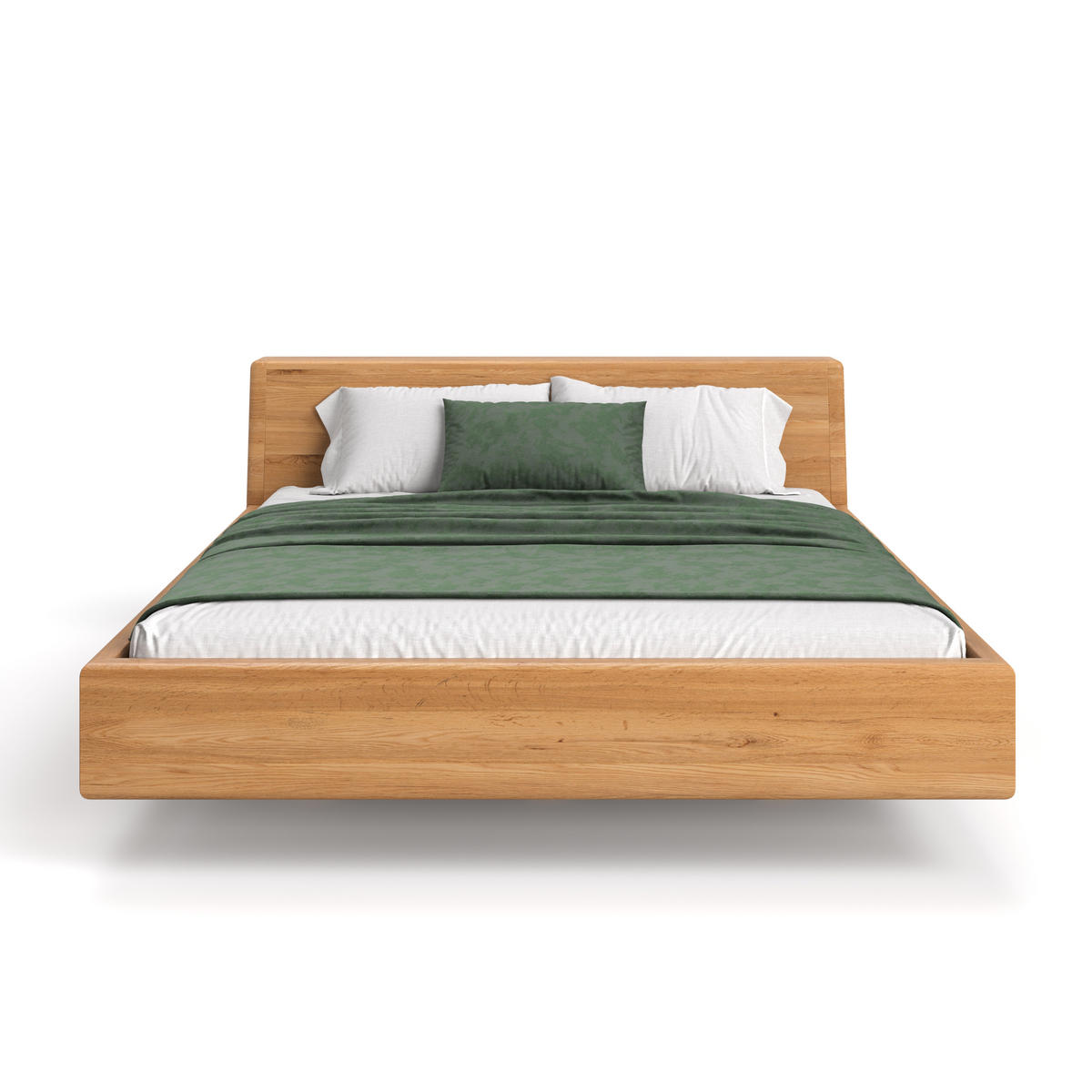 MASSIVHOLZBETT Calma Tilt aus Eiche 200x200 cm - Eichefarben/Braun, Holz (200/200cm) - Danzz