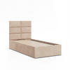 POLSTERBETT MIT KOPFTEIL 90x200 mit Bettkasten YORK, Beige - Creme, Textil (90/200cm) - Mebligo
