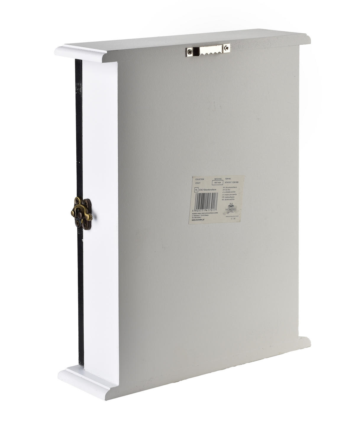 SCHLÜSSELKASTEN Stacy Schwarz 19.5/6/28 cm Holz - Schwarz, Holz (6/28/19.5cm) - Mondex