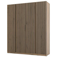 KLEIDERSCHRANK Kaja Schwarz/Eiche Evoke 200 cm - Schwarz, Holzwerkstoff/Metall (200/239/61.9cm) - Selsey