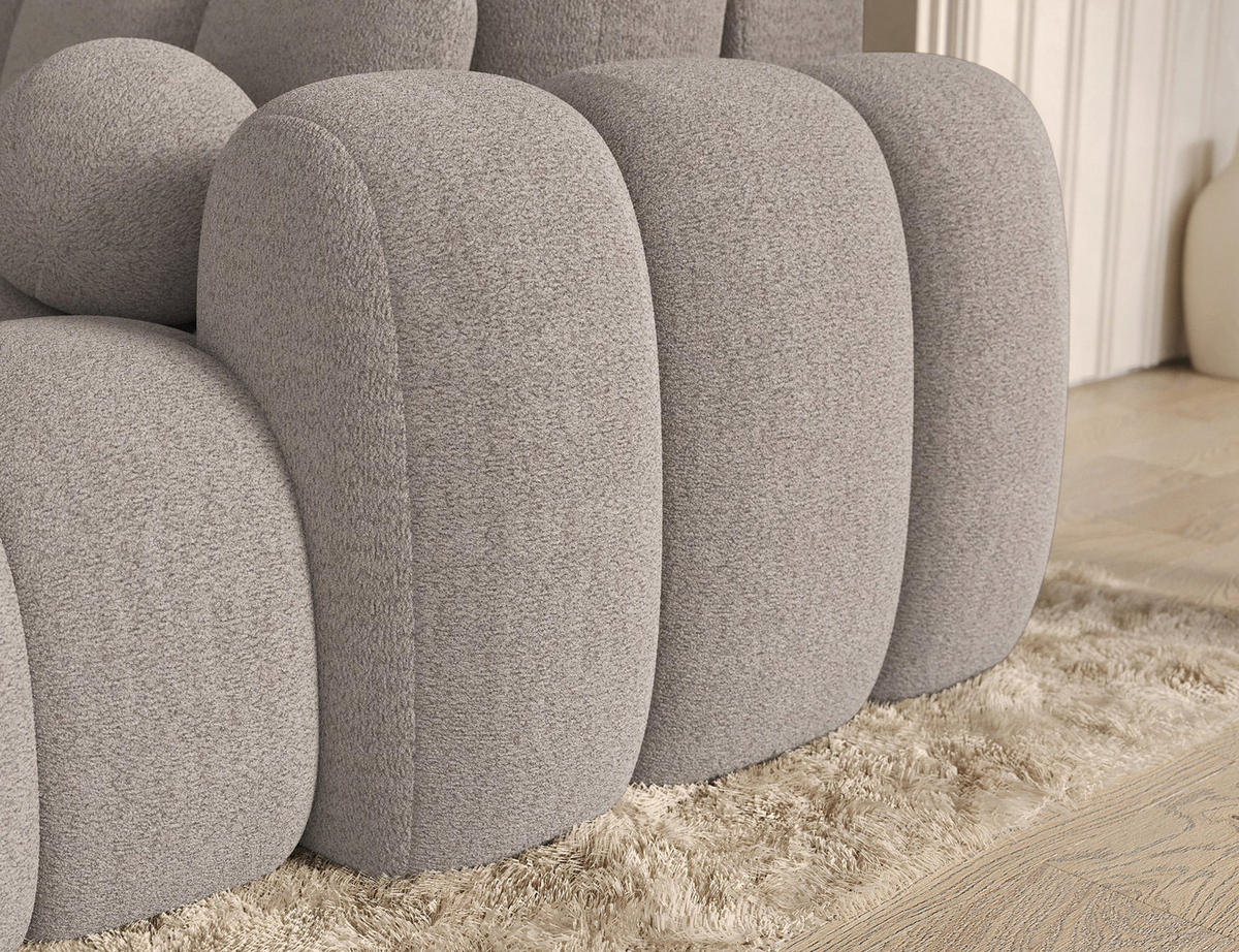 ECKSOFA COVELION L-Form – Schlaffunktion, Bettkasten, Wellenfederung, HR-Kaltschaum, inkl. Kissen, moderner Wohnkomfort - Creme, Kunststoff (167/260cm) - Wohnideebilder
