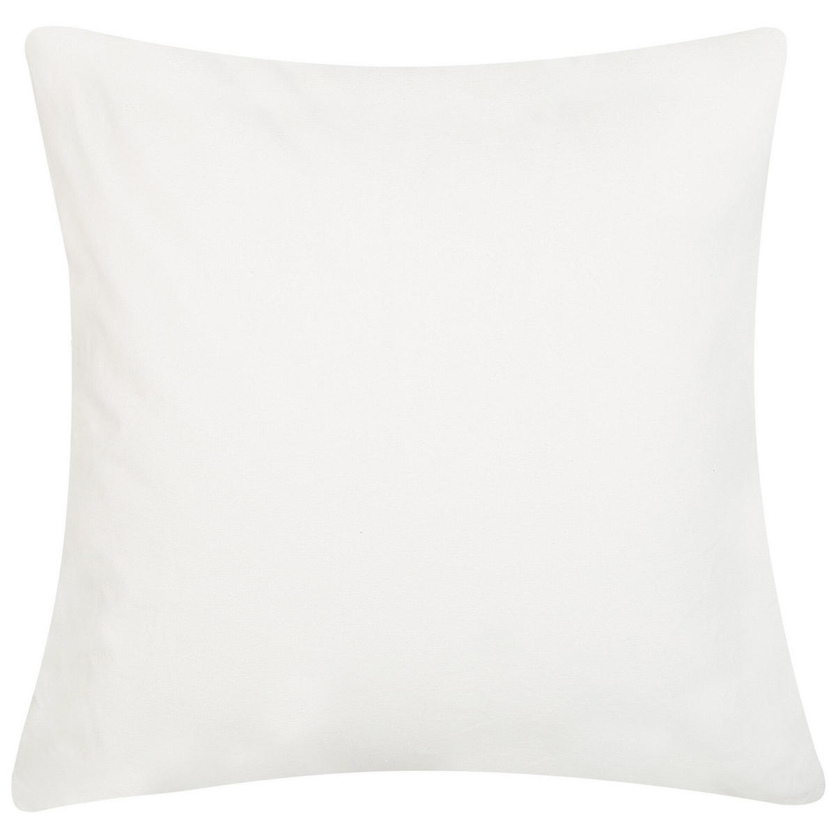 DEKOKISSEN 2er-Set Weiß 45/45 cm Ruscus - Weiß, Naturmaterialien/Textil (45/45cm) - Beliani