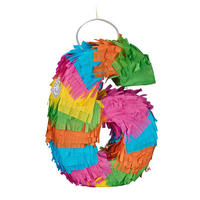 MINI-PINATA - Multicolor, Papier/Wellpappe (15/20.5/4.5cm) - Relaxdays