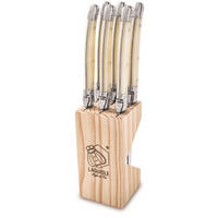 STEAKMESSER Premium Line Perlmutt 6 Stücke - Creme, Metall (24cm)