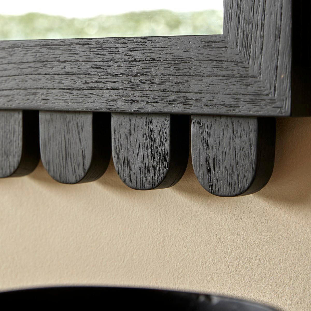 SPIEGEL Luca Schwarz aus Dunkles Mindiholz - Schwarz, Holz (75/75/4cm) - Tikamoon