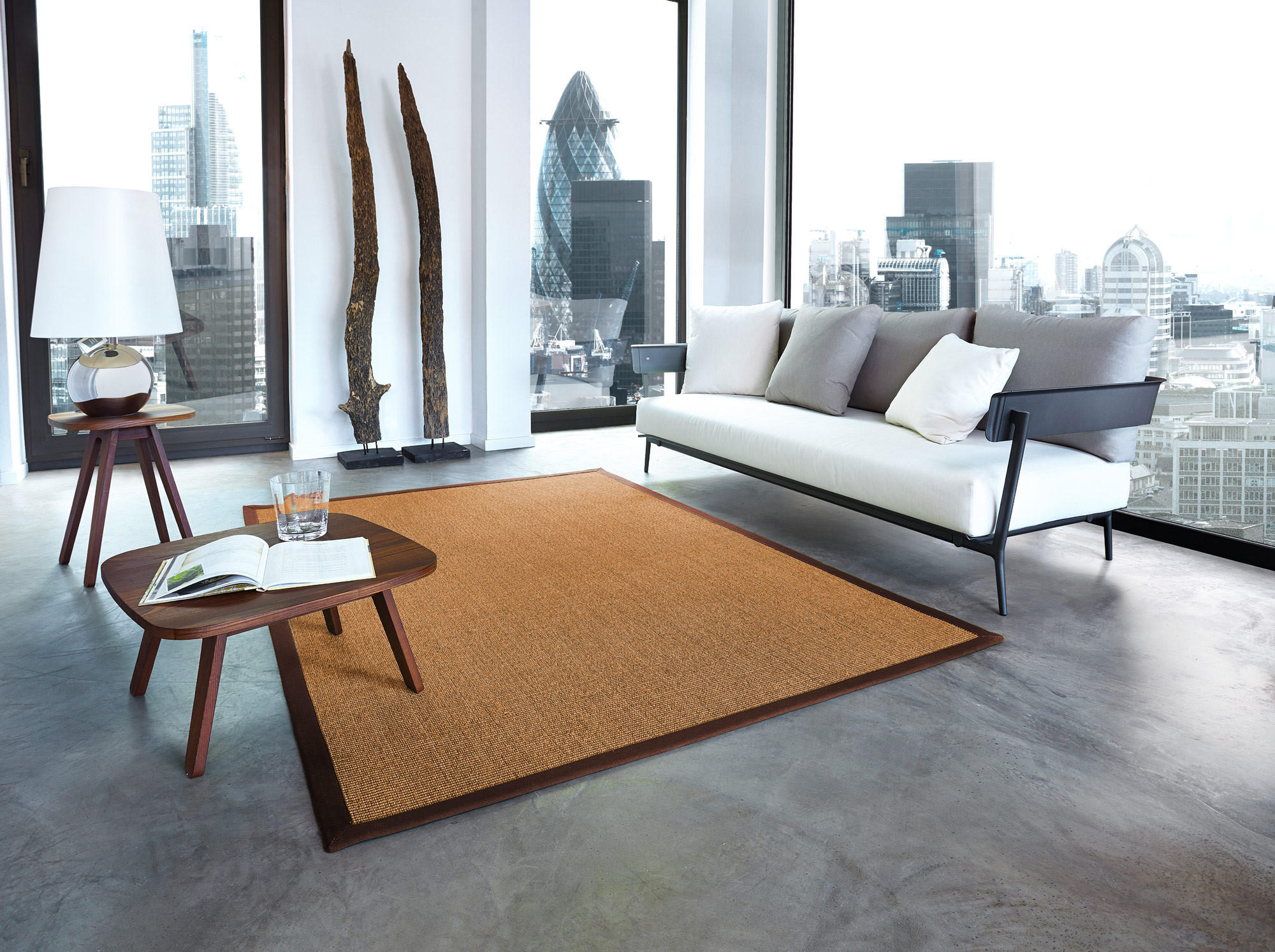 TEPPICH Sisal Manaus braun/mocca 65x140cm - Dunkelbraun/Braun, Textil (65/140cm) - Astra