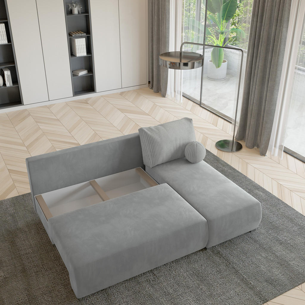 Thumbnail - Masseno Ecksofa, Rosa, Holz, 3-Sitzer, L-Form,L-Form, 200x143 cm, Wohnzimmer, Sofas & Couches, Wohnlandschaften, Ecksofa...