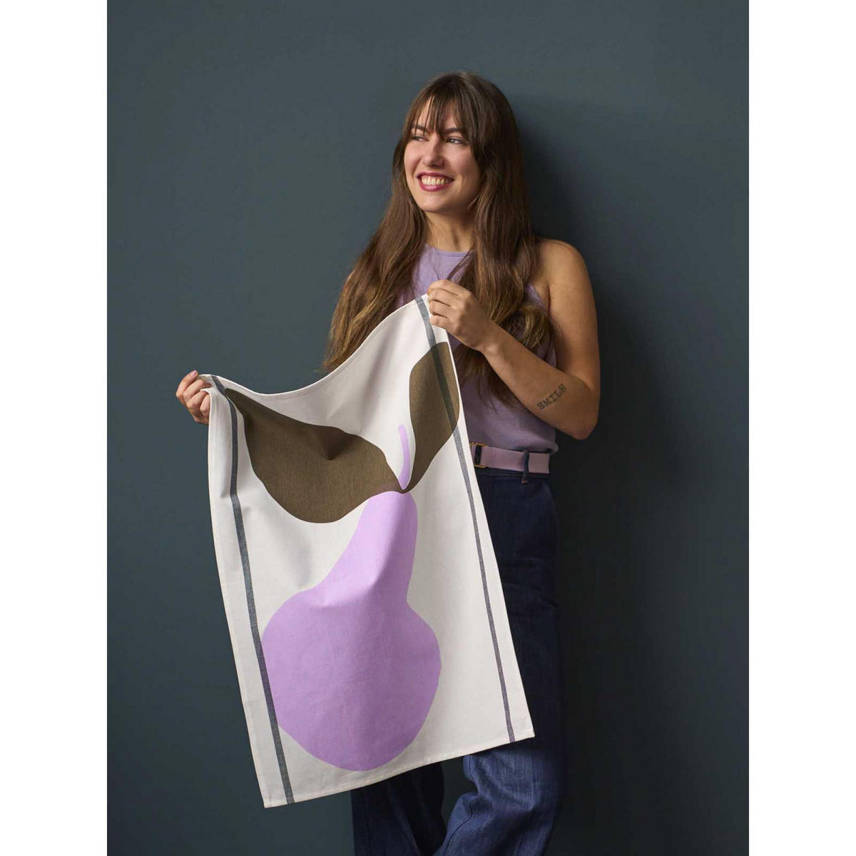 KÜCHENTUCH Poire flieder 50 x 70 cm - Flieder, Textil (50/70cm)
