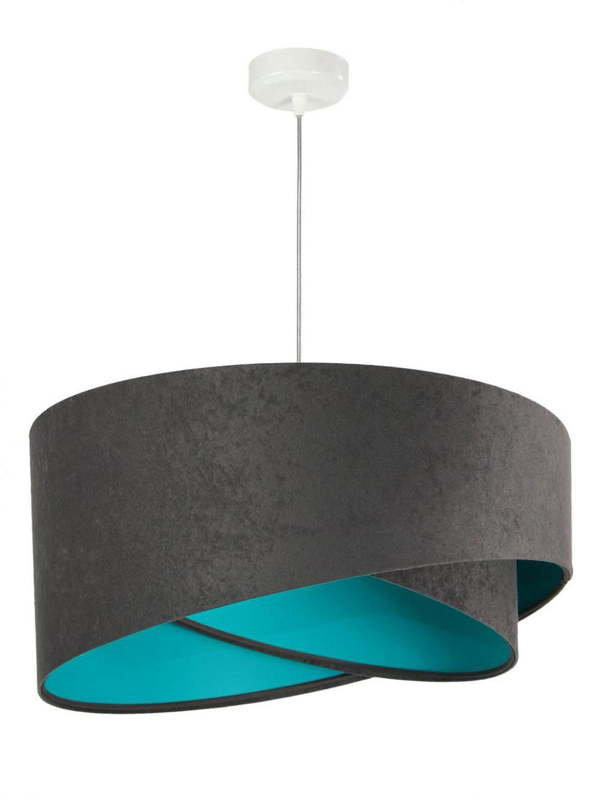 HÄNGELEUCHTE Grau 50/23 cm - Petrol, Kunststoff (50/1.3/23cm) - ONZENO