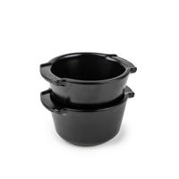 AUFLAUFFORM Ramekin 2er Set Keramik Satinschwarz Ofenfest - Schwarz, Keramik (11/11/5.6cm) - PEUGEOT