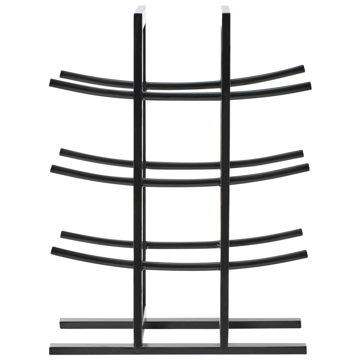 WEINREGAL Metall Schwarz Monaghan - Schwarz, Metall (30/40/15cm) - Beliani