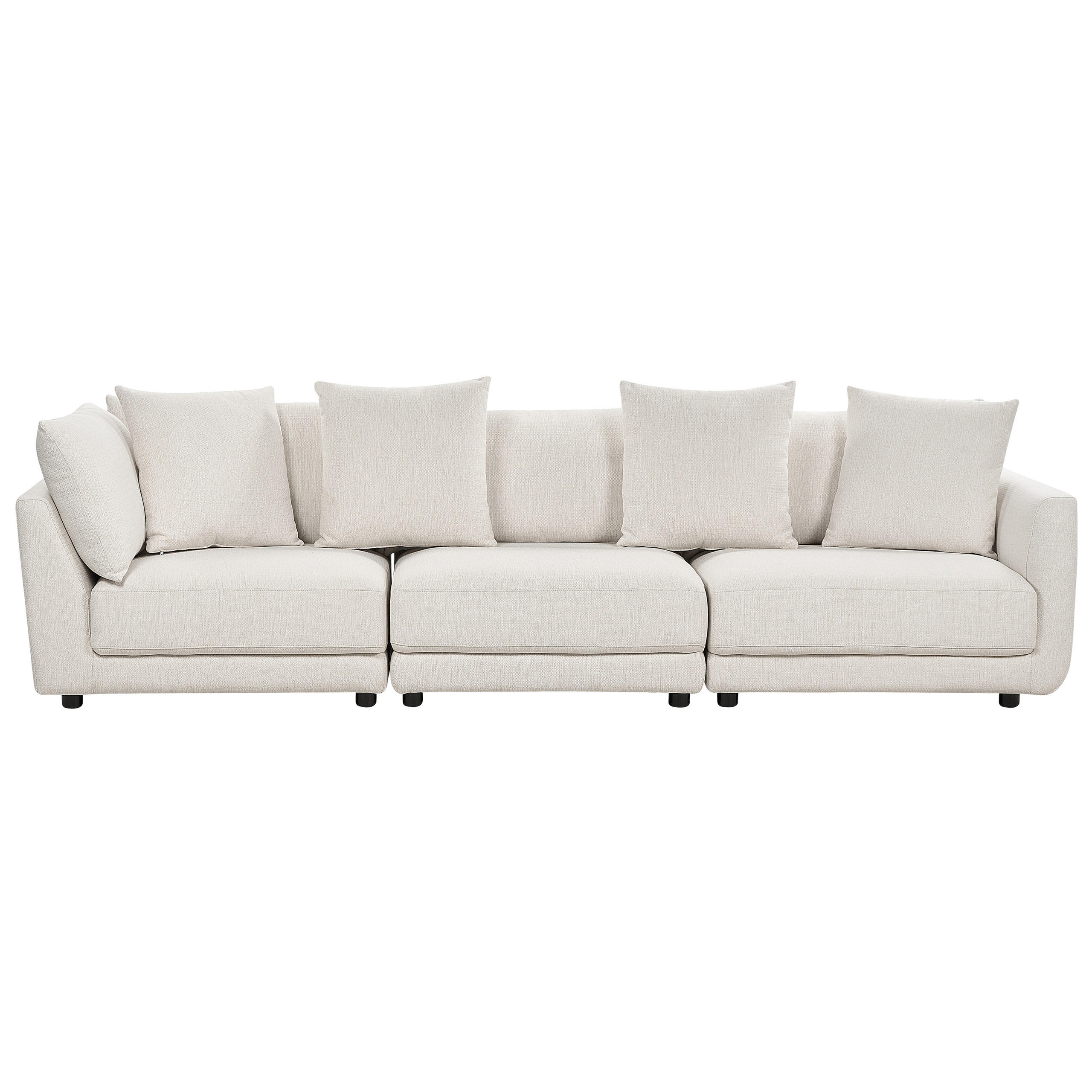 3-SITZER-SOFA cremeweiß Sigtuna - Weiß, Textil (300/86/102cm) - Beliani