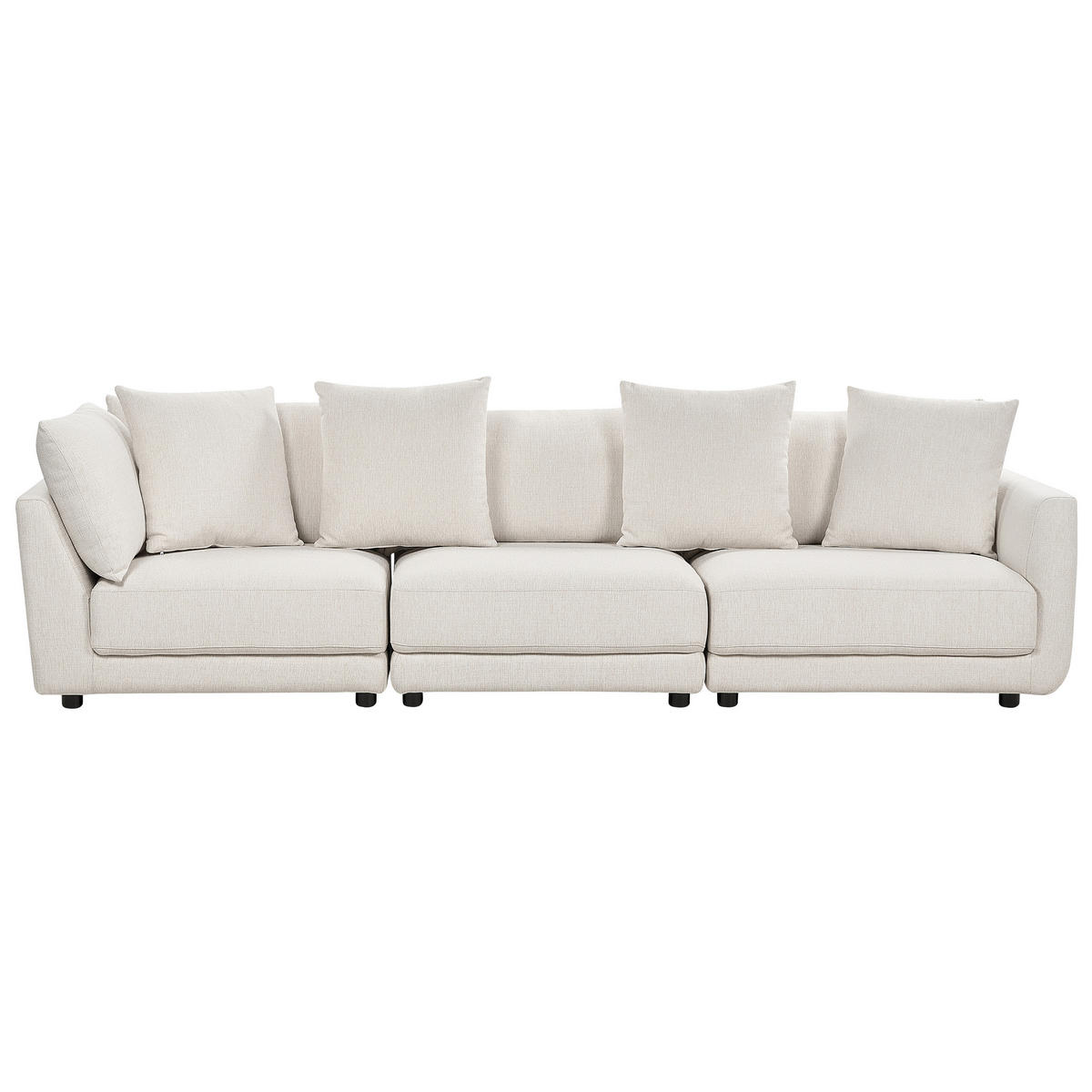 3-SITZER-SOFA cremeweiß Sigtuna - Weiß, Textil (300/86/102cm) - Beliani