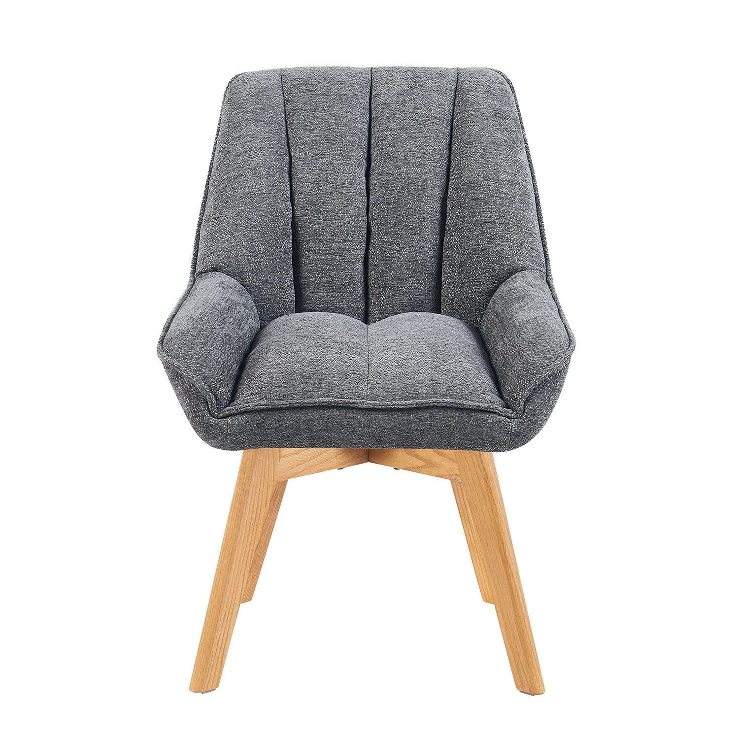 DREHSTUHL Mika-Oskar - Honigeiche/Grau, Eichenholz/Holz (60/88/68cm) - DUBI Möbel