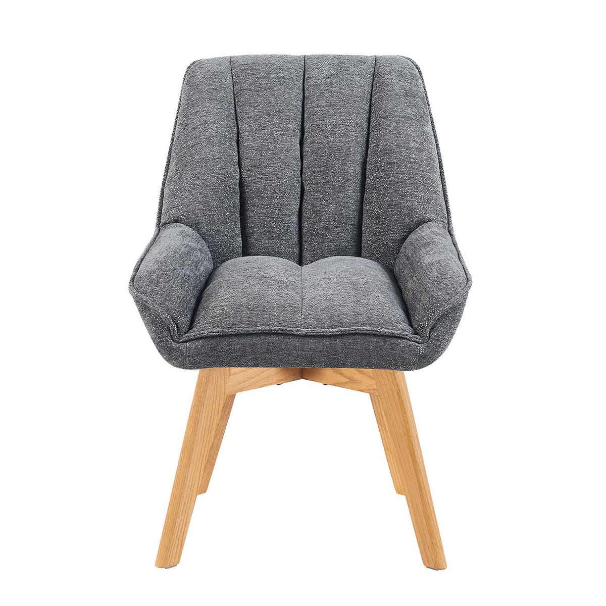 DREHSTUHL Mika-Oskar - Honigeiche/Grau, Eichenholz/Holz (60/88/68cm) - DUBI Möbel