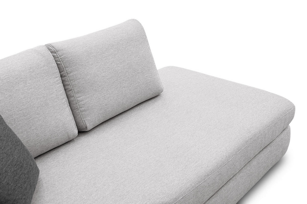 ECKSOFA OTTO 5-Sitzer, hellgrau - Hellgrau, Holzwerkstoff/Textil (279/219cm) - Courtois Laville