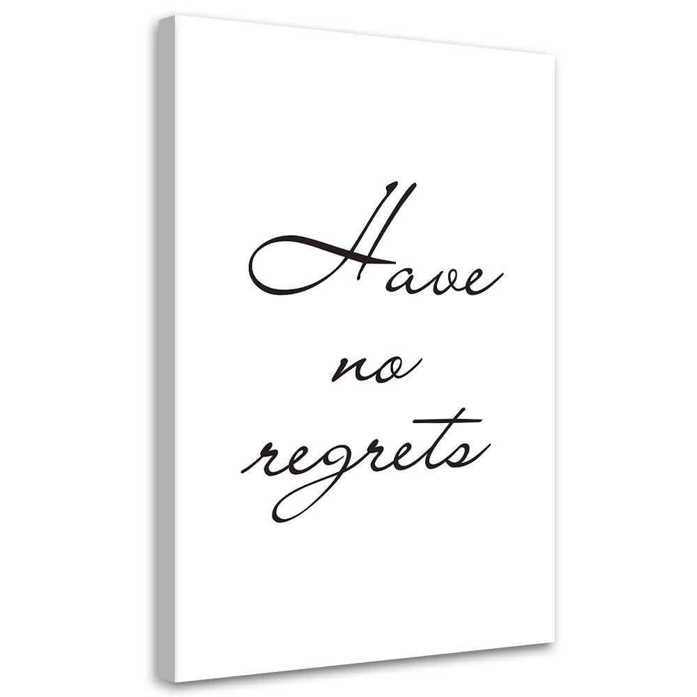 WANDBILD bedauere nichts - Schwarz, Textil (40/60cm) - Feeby