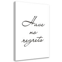 WANDBILD bedauere nichts - Schwarz, Textil (40/60cm) - Feeby