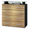 KOMMODE Pavos Eiche Natur - Eichefarben, Holzwerkstoff (76/81/35cm) - Vladon