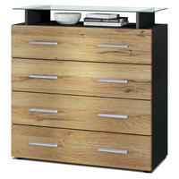 KOMMODE Pavos Eiche Natur - Eichefarben, Holzwerkstoff (76/81/35cm) - Vladon