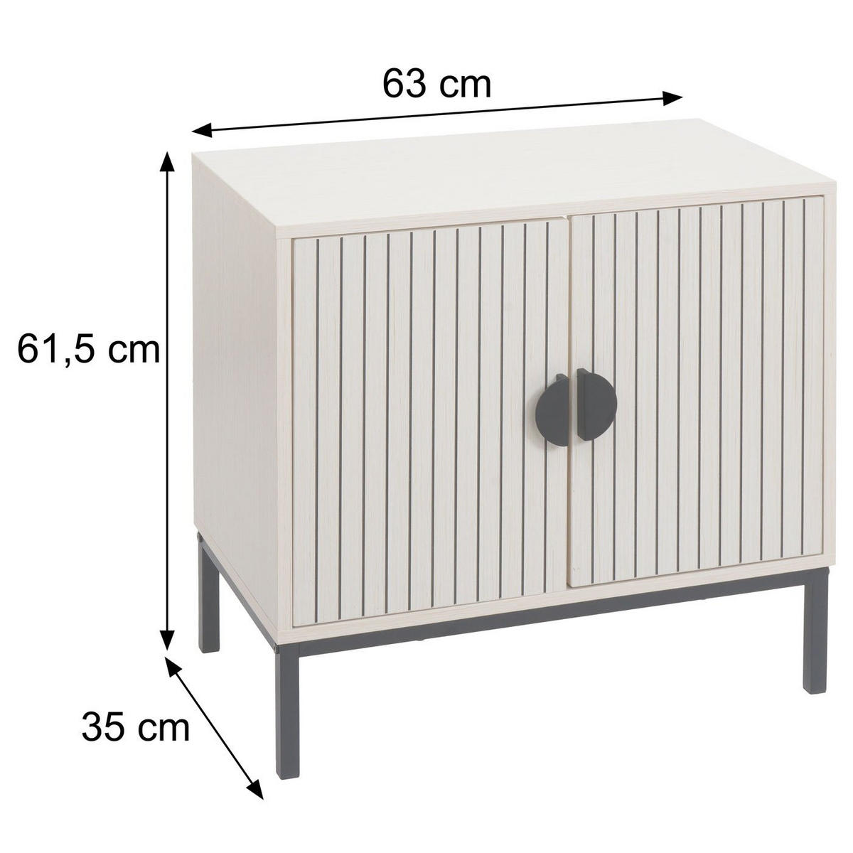 UNDERSKÅP TILL TVÄTTSTÄLL Beige - Beige, Metall (63/61/35cm) - MCW