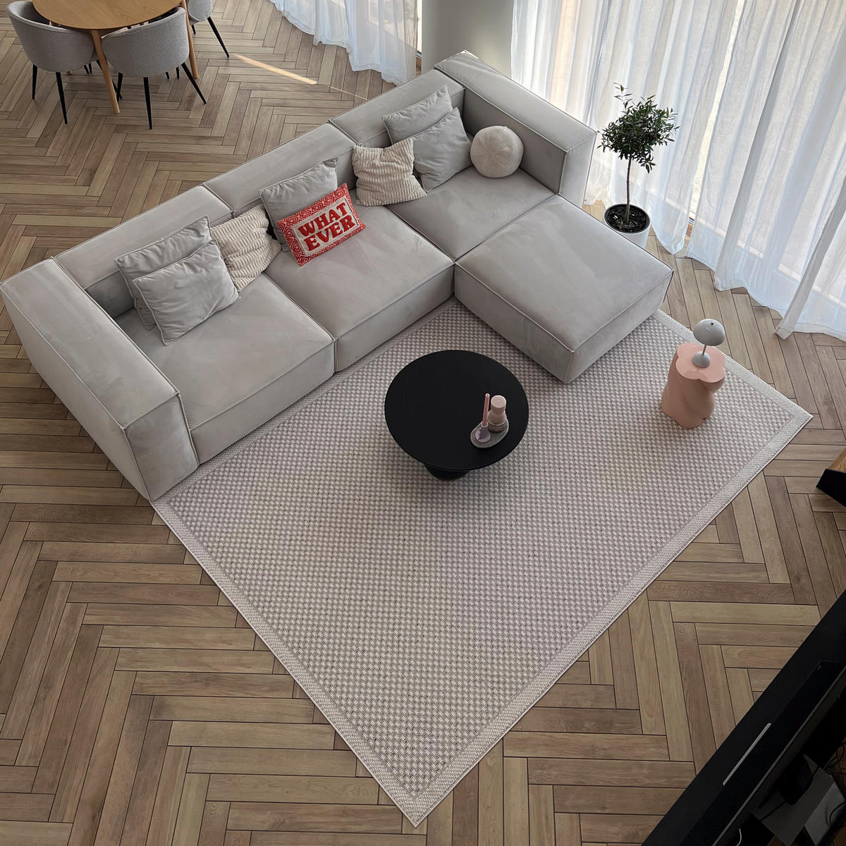 TEPPICH Lora SE16A Mazovia 180x250cm Beige Creme Einfarbig Kurzflor - Creme, Textil (180/250cm) - Mazovia