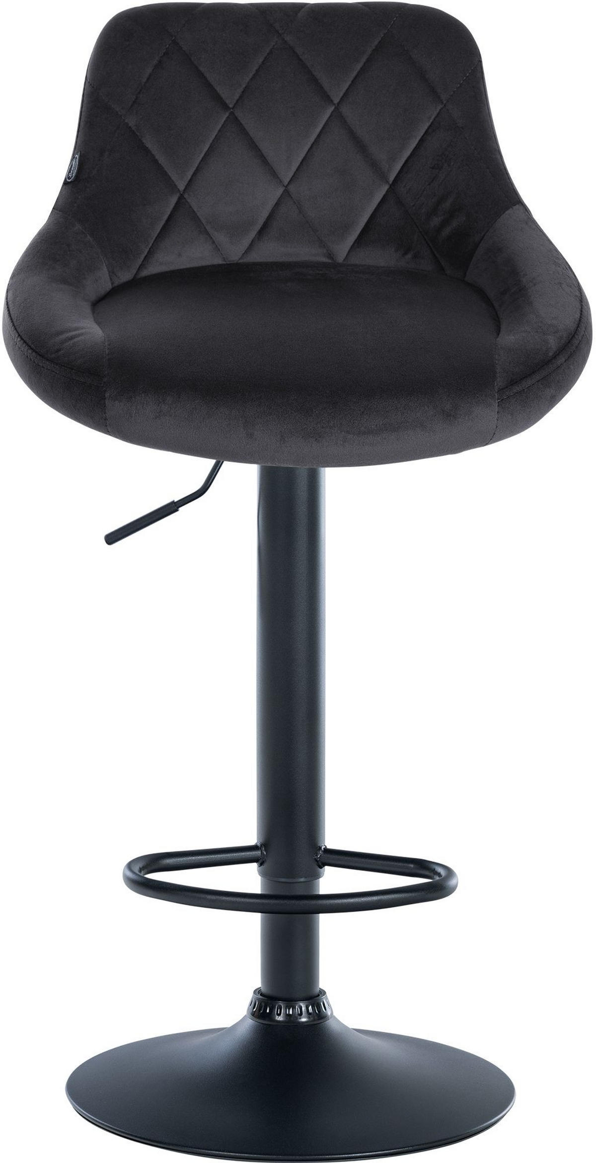 BARHOCKER Stoff dunkelgrau - Dunkelgrau/Schwarz, Textil/Metall (46/83/49cm) - CLP