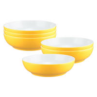 FOODBOWLS Liberty Pure Colors Yellow Glow ø 25 cm 6er Set - Gelb, Keramik (25.4cm) - Seltmann Weiden