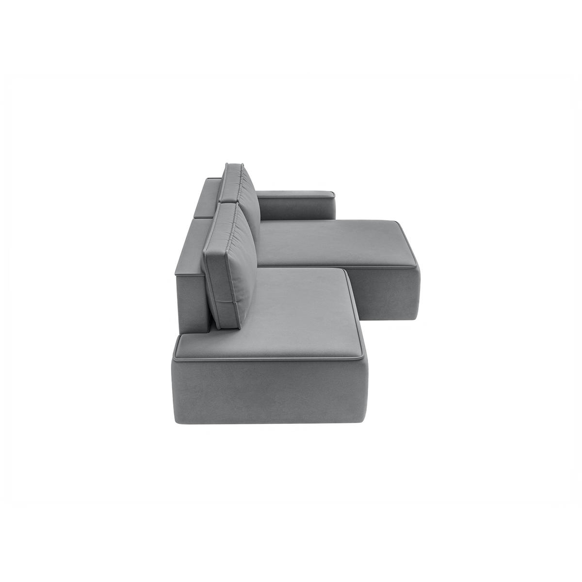 ECKSOFA Sarro mit Schlaffunktion, Grau - Grau, Textil (260/165cm) - Fedve