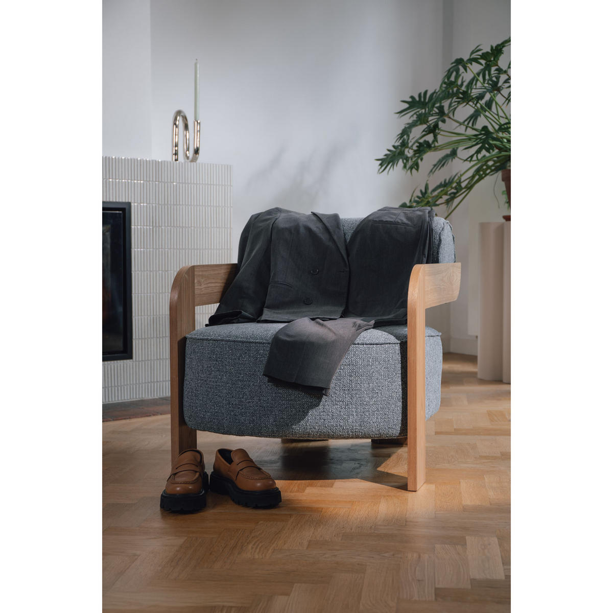 SESSEL Oolong Blau/ Grau - Blau, Kunststoff (72.5/76/90cm) - Zuiver