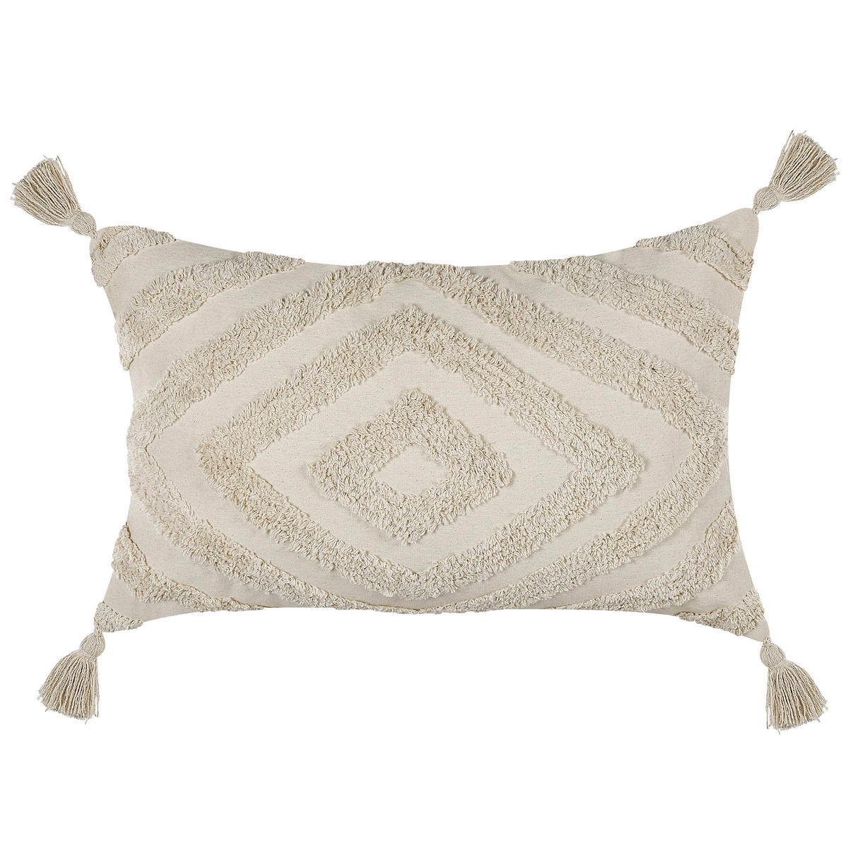 DEKOKISSEN Beige 40/60 cm Crataegus - Beige, Textil (60/40/10cm) - Beliani