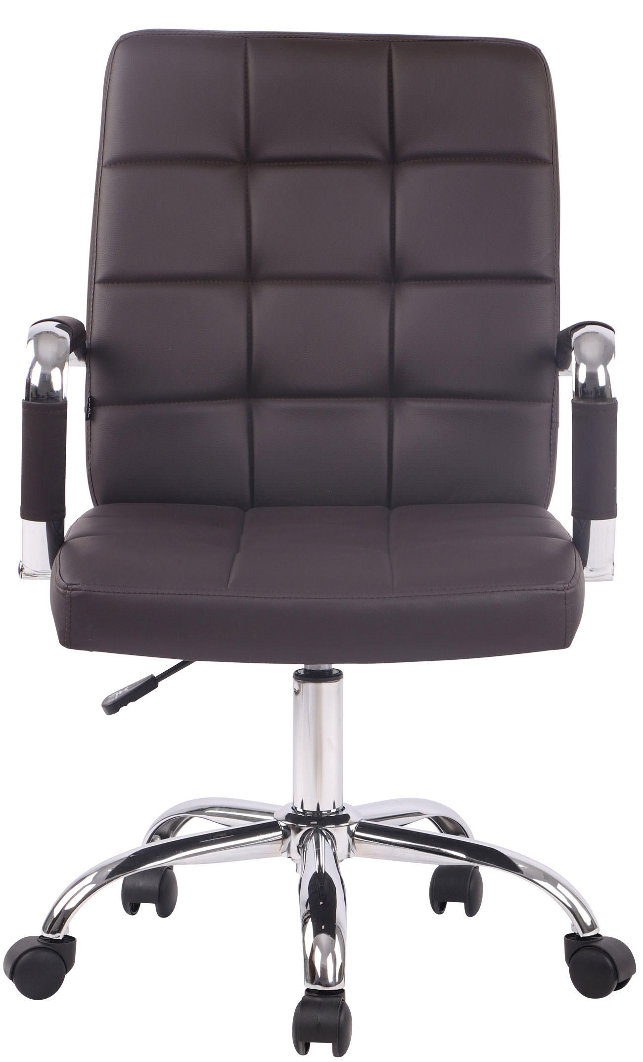 DREHSTUHL Lederlook braun - Braun, Textil/Metall (59/91/63cm) - CLP