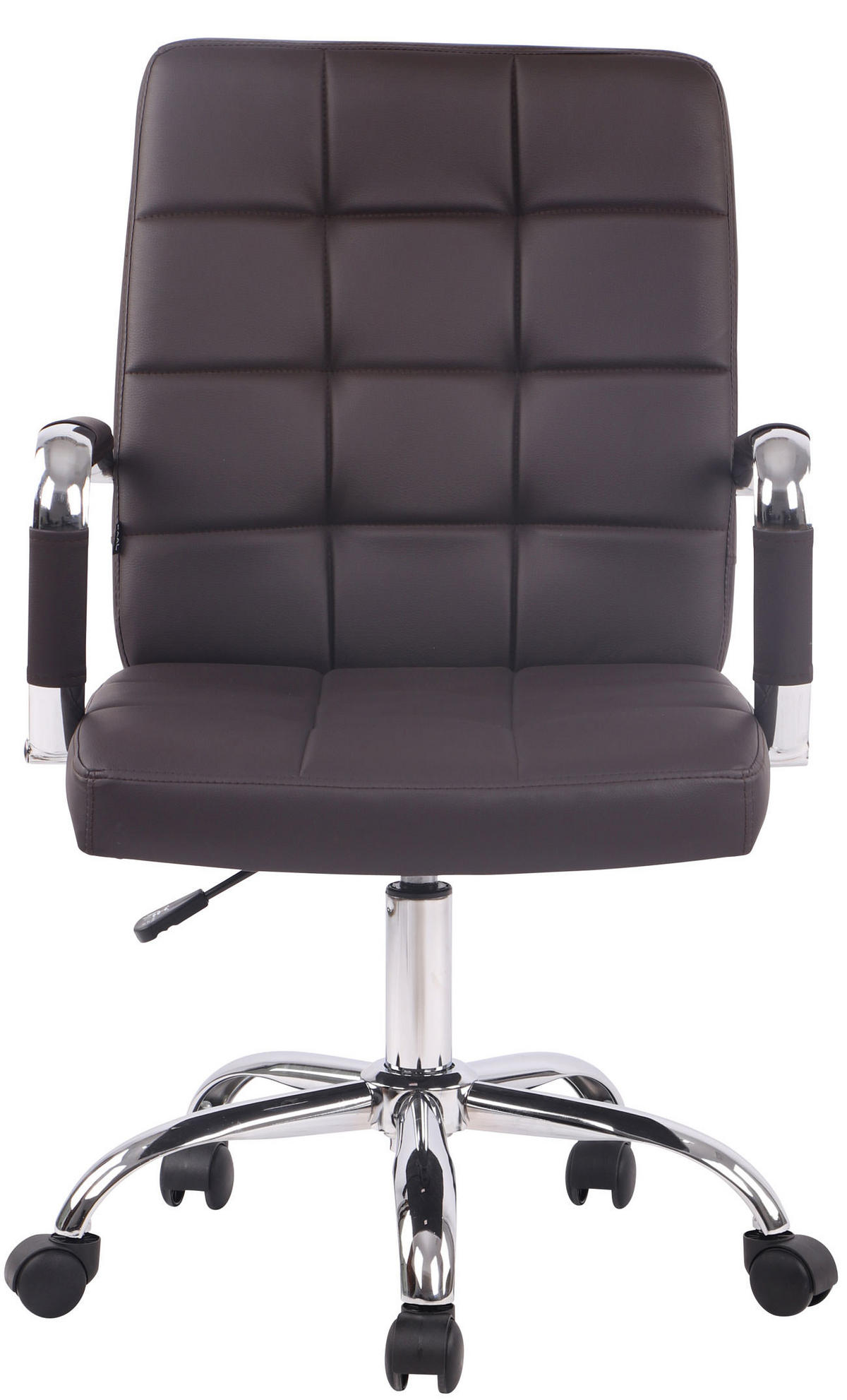 DREHSTUHL Lederlook braun - Braun, Textil/Metall (59/91/63cm) - CLP