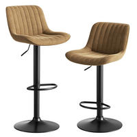 BARHOCKER DE-36424 2er-Set mit 360°-Drehung Braun - Braun, Metall (46/87/47cm) - ComfortXL