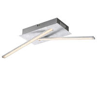 LED DECKENLEUCHTE Fuego Silber metallic - Silberfarben, Metall (48/12/11cm) - Globo Lighting