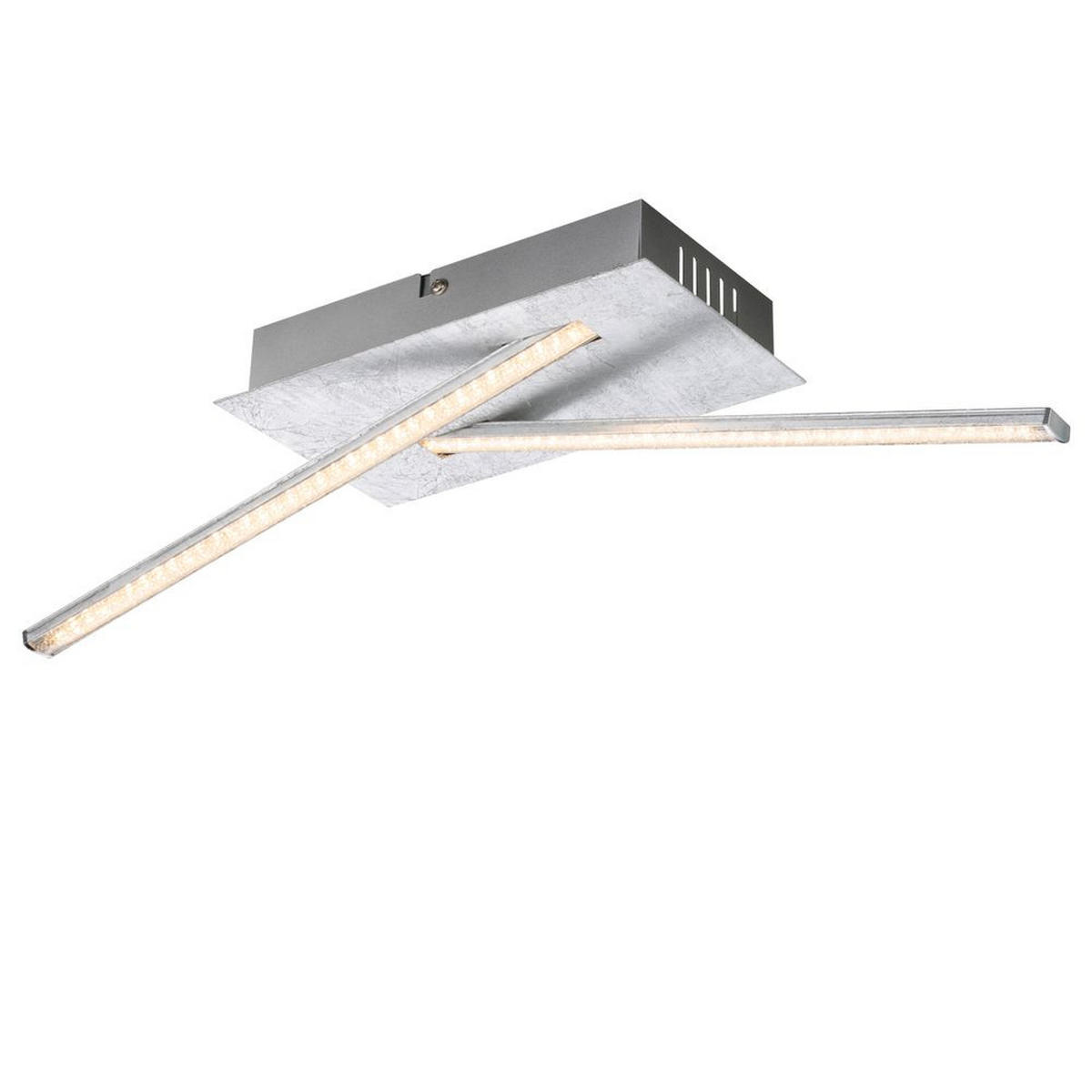 LED DECKENLEUCHTE Fuego Silber metallic - Silberfarben, Metall (48/12/11cm) - Globo Lighting