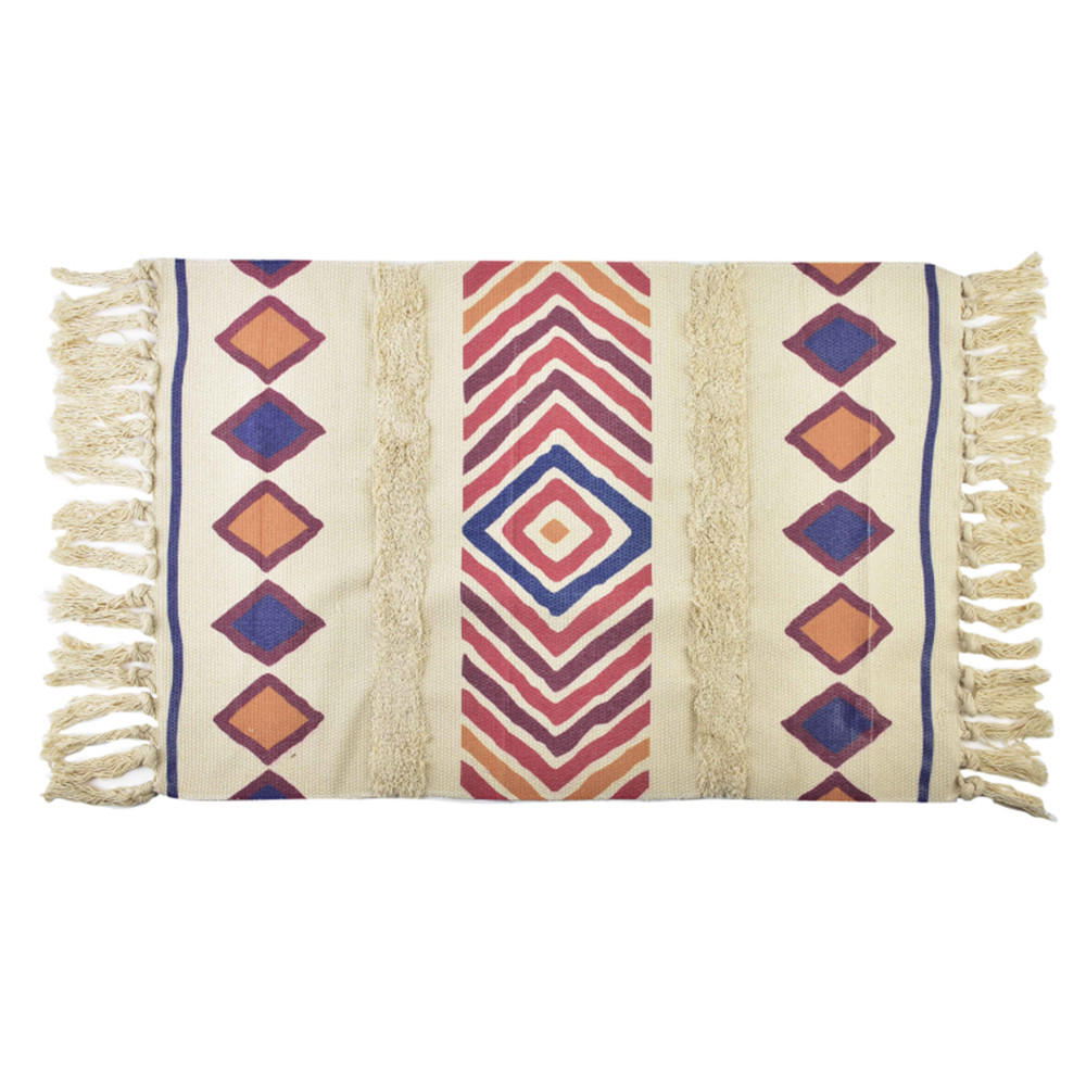 BOHO koberec s viacfarebným vzorom 90/60/2 cm, textil - viacfarebná, textil (60/90cm) - Mondex