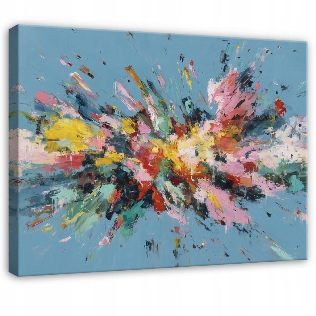 Wallarena OBRAZ na plátně abstraktní barvy modré 120x80 cm