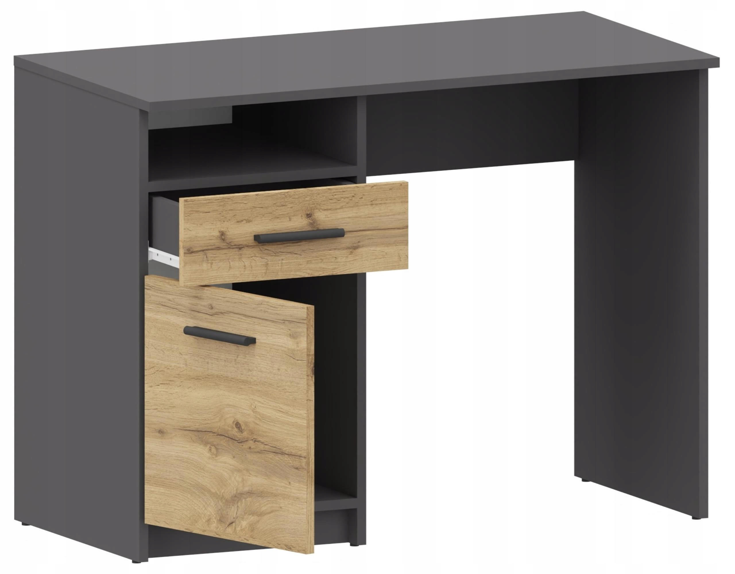 SCHREIBTISCH Bodo DSP Anthrazit-Wotan Eiche 100/50/75 cm - Anthrazit/Eiche Wotan, Holzwerkstoff (50/100/75cm) - Matkam Möbel
