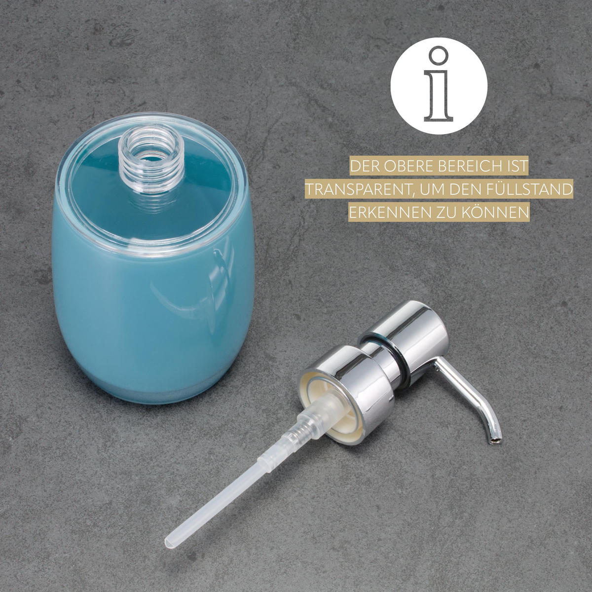 SEIFENSPENDER SAVONA, blau - Blau, Kunststoff (8/16/8cm) - bremermann