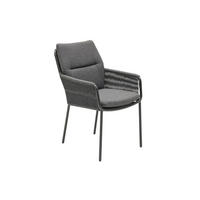 GARTENSTUHL Concord 86x71x59 cm, Metall, Anthrazit - Anthrazit/Grau, Metall (71/86/59cm) - dasmöbelwerk