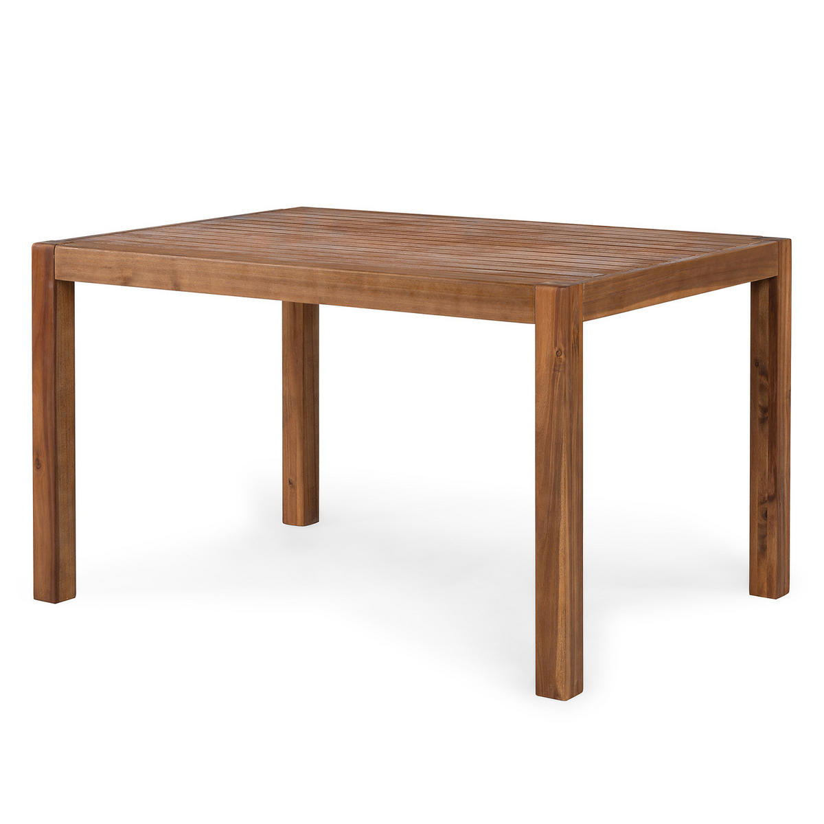 MASSIVER GARTENESSTISCH - Akazie massiv - Braun/Akaziefarben, Holz (85/120/72cm) - home24