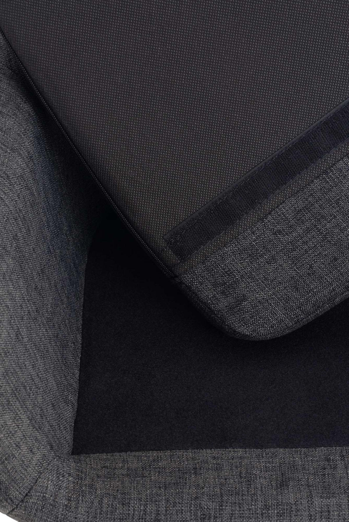 BARHOCKER 2er Set Stoff dunkelgrau - Eukalyptusholzfarben/Dunkelgrau, Holz/Textil (55/99/46cm) - CLP