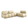 ECKSOFA Rechts Kunstleder Beige - Beige/Schwarz, Leder/Kunststoff (285/190cm) - Makamii