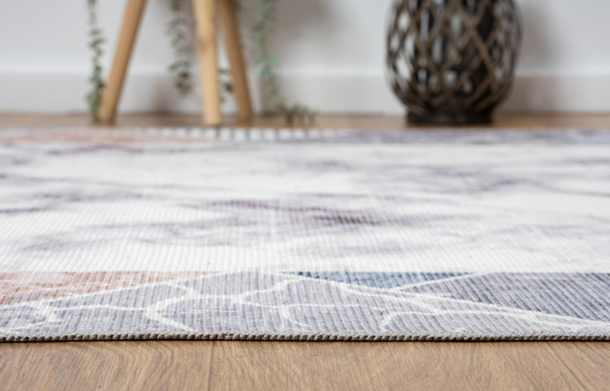 TEPPICH Talia Weiß,Silberfarben,Pastellblau 160/230 cm - Weiß, Textil (160/230cm) - My-Rug