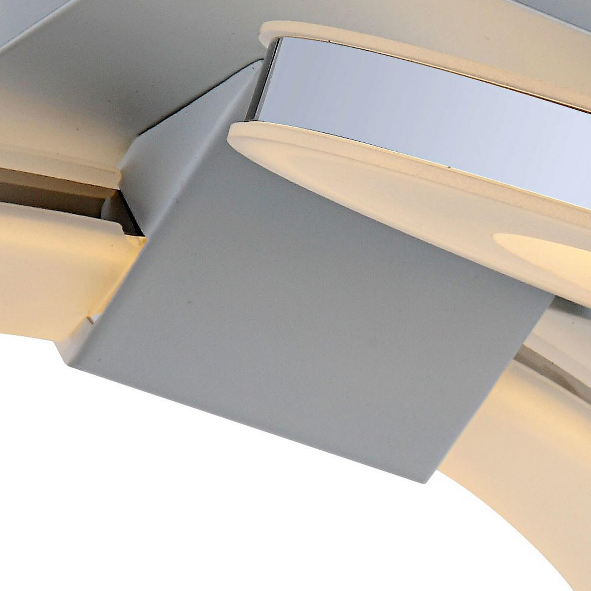 LED DECKENLEUCHTE Cringle Weiß satiniert - Weiß, Metall (44/35/16.8cm) - Globo Lighting